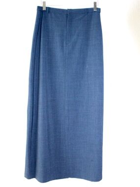 GAP Size 12 Long Straight Pencil Maxi Skirt in Blue, Wool blend, lined